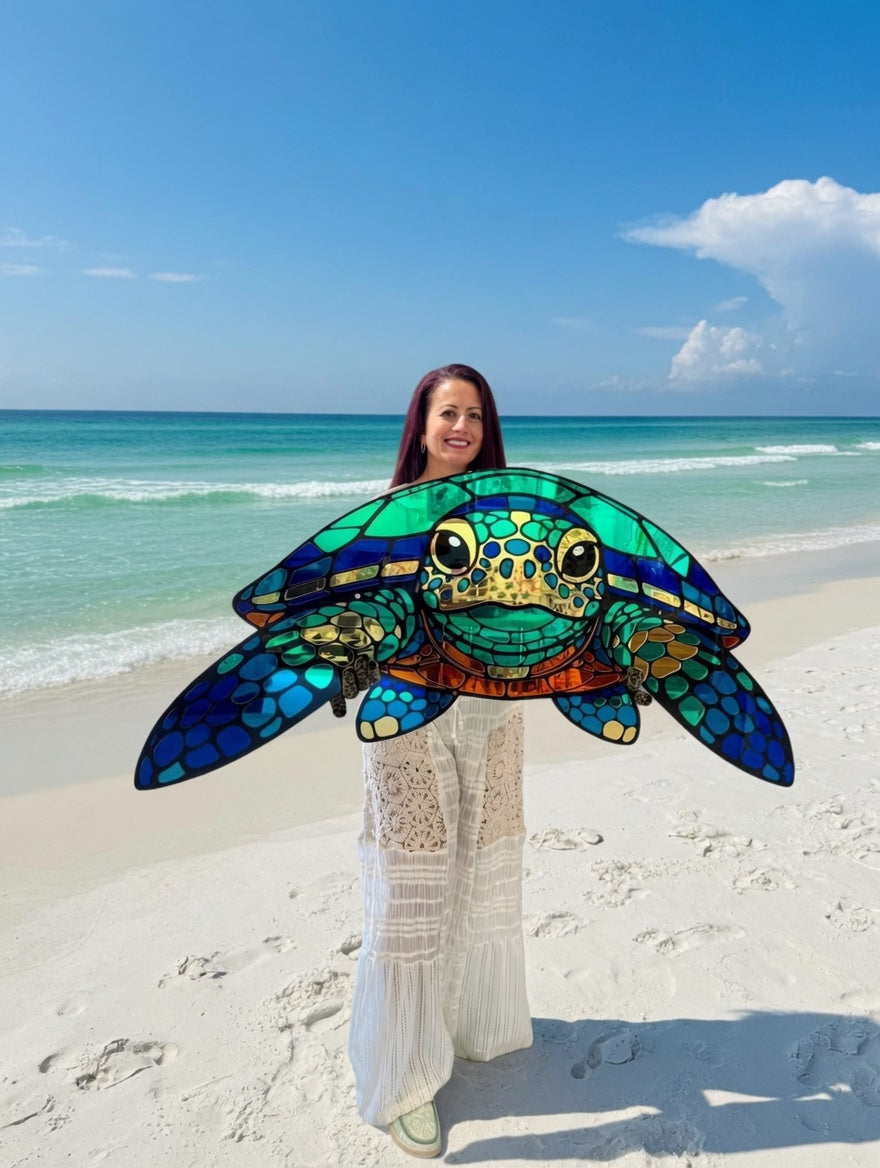 46”x22” Sea Turtle Mirrored Acrylic