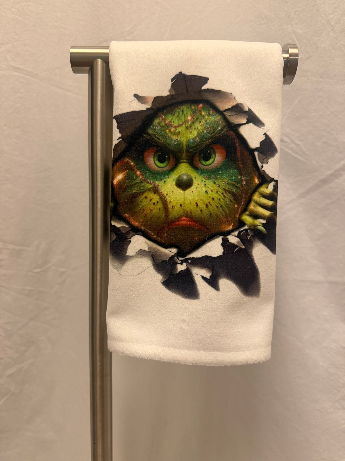 Mr. Green Christmas hand towel