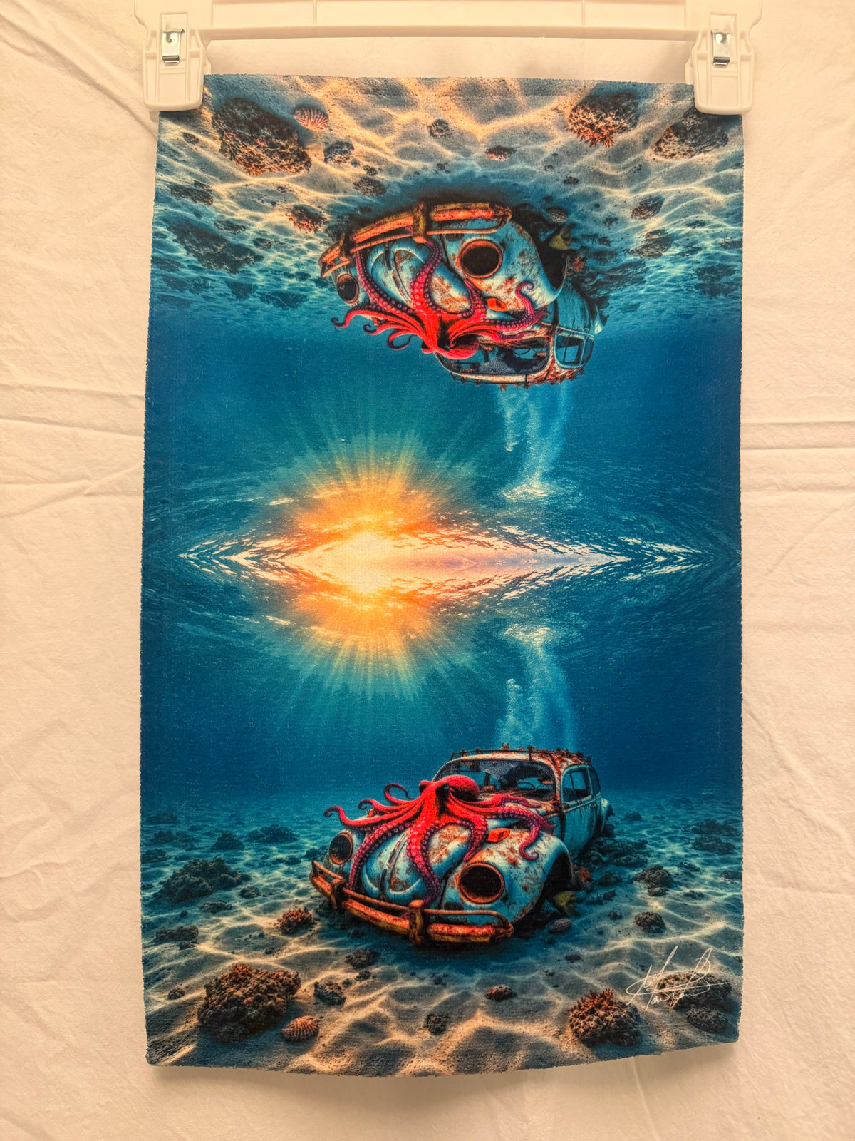 Octopus car Hand towel