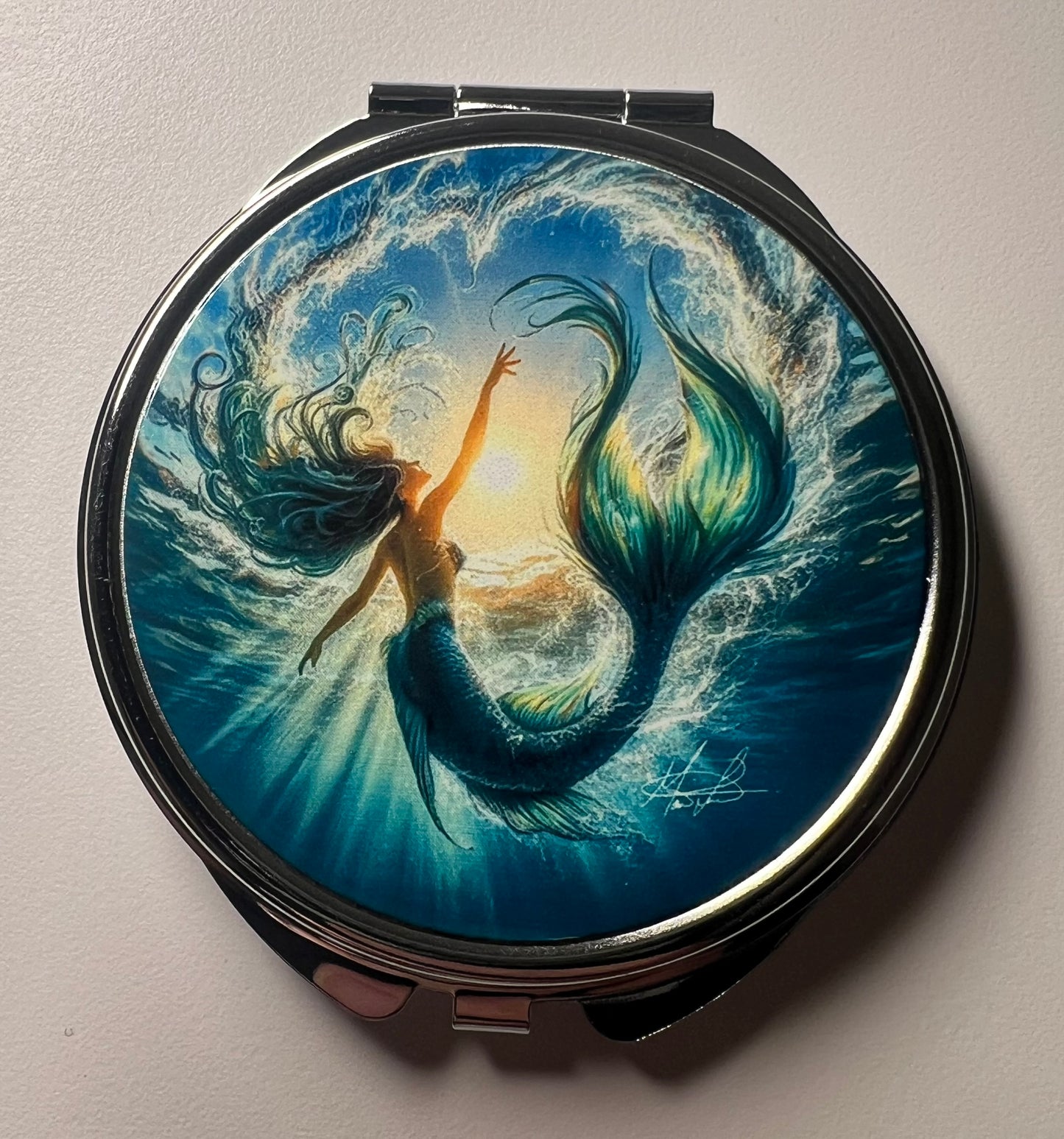 Swimming Mermaid Compact Mirror