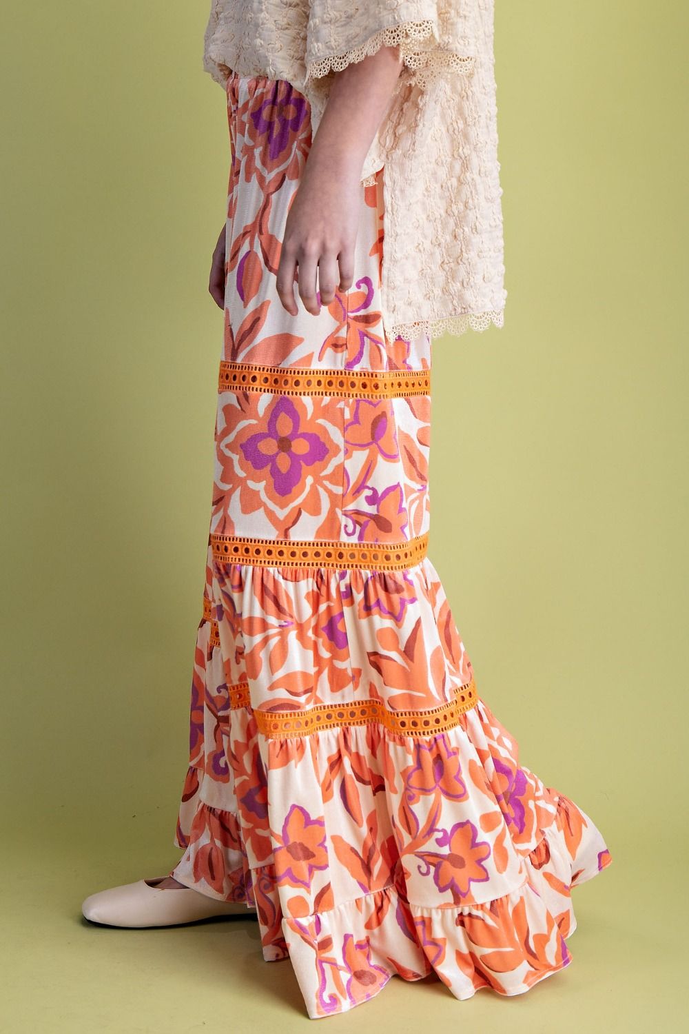 Sunlit Printed Velvet Pants