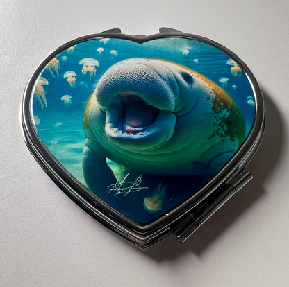 Smiling Manatee Compact Mirror
