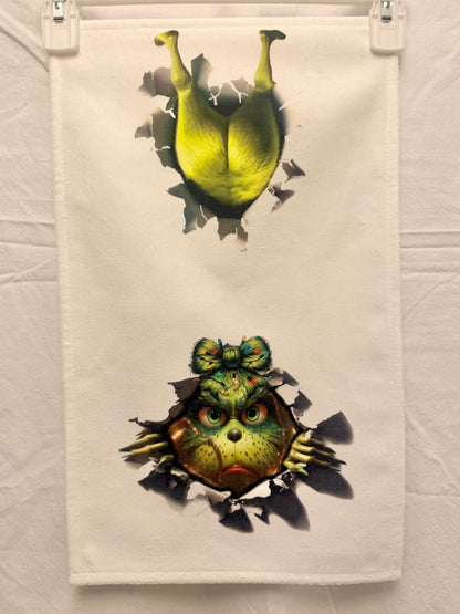 Mrs. Green Christmas hand towel