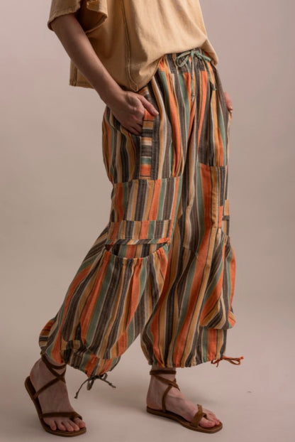 Sun-Kissed Boho Striped Pants