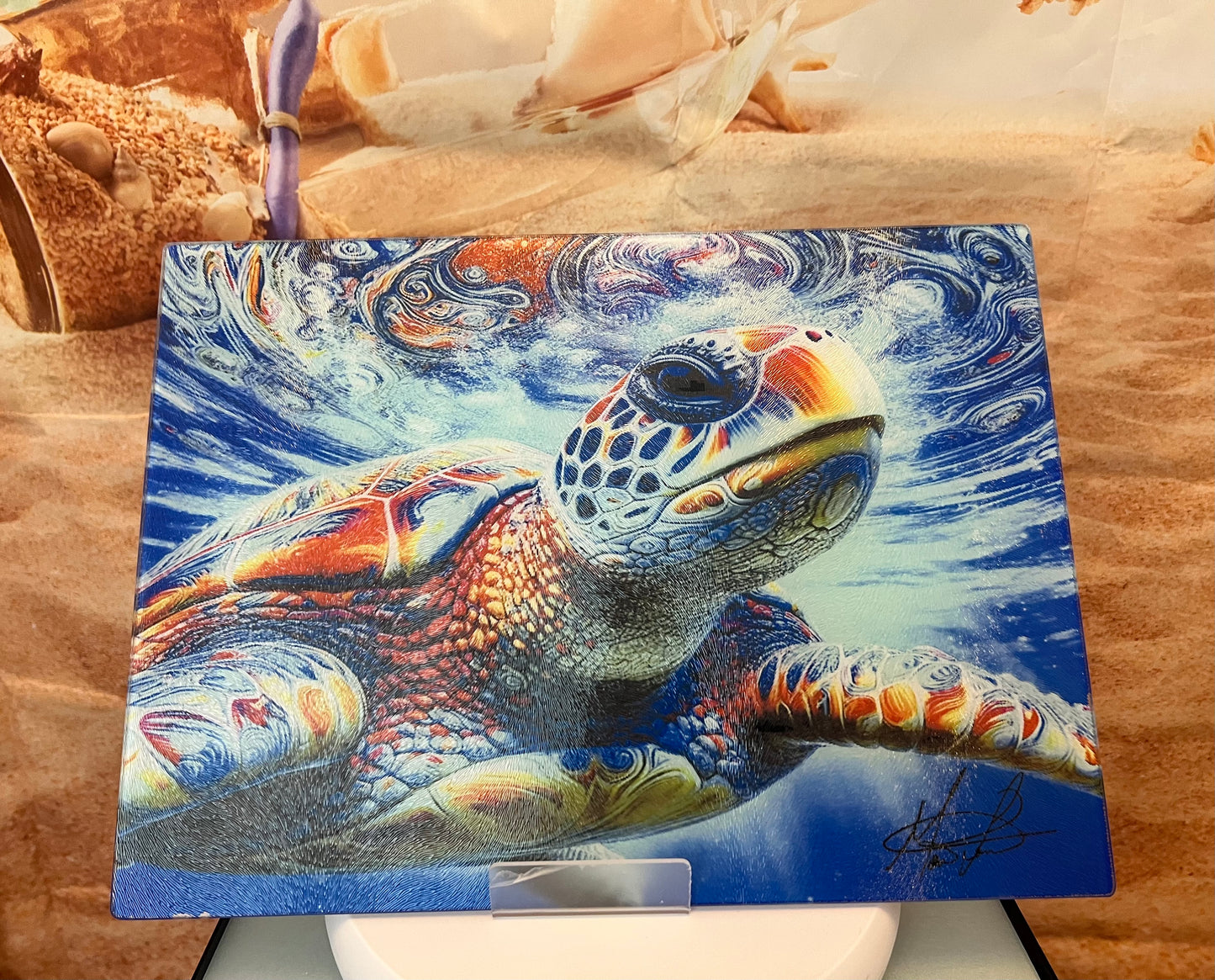 Sea Turtle Glass Counter Saver