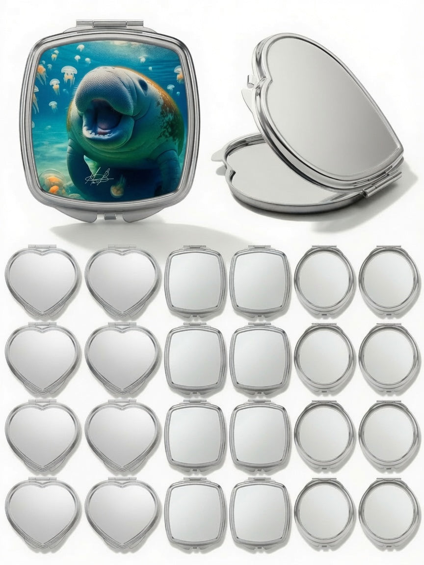 Smiling Manatee Compact Mirror