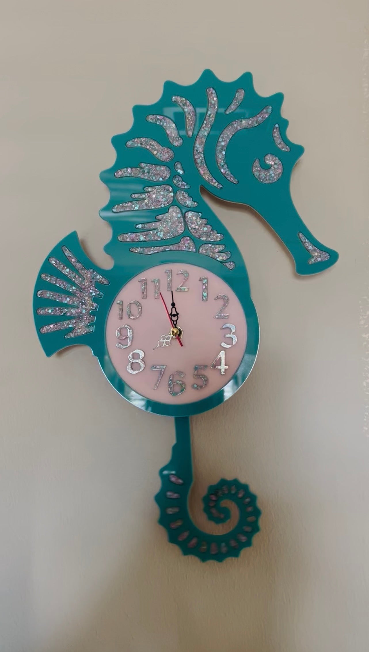 Seahorse Acrylic Clock