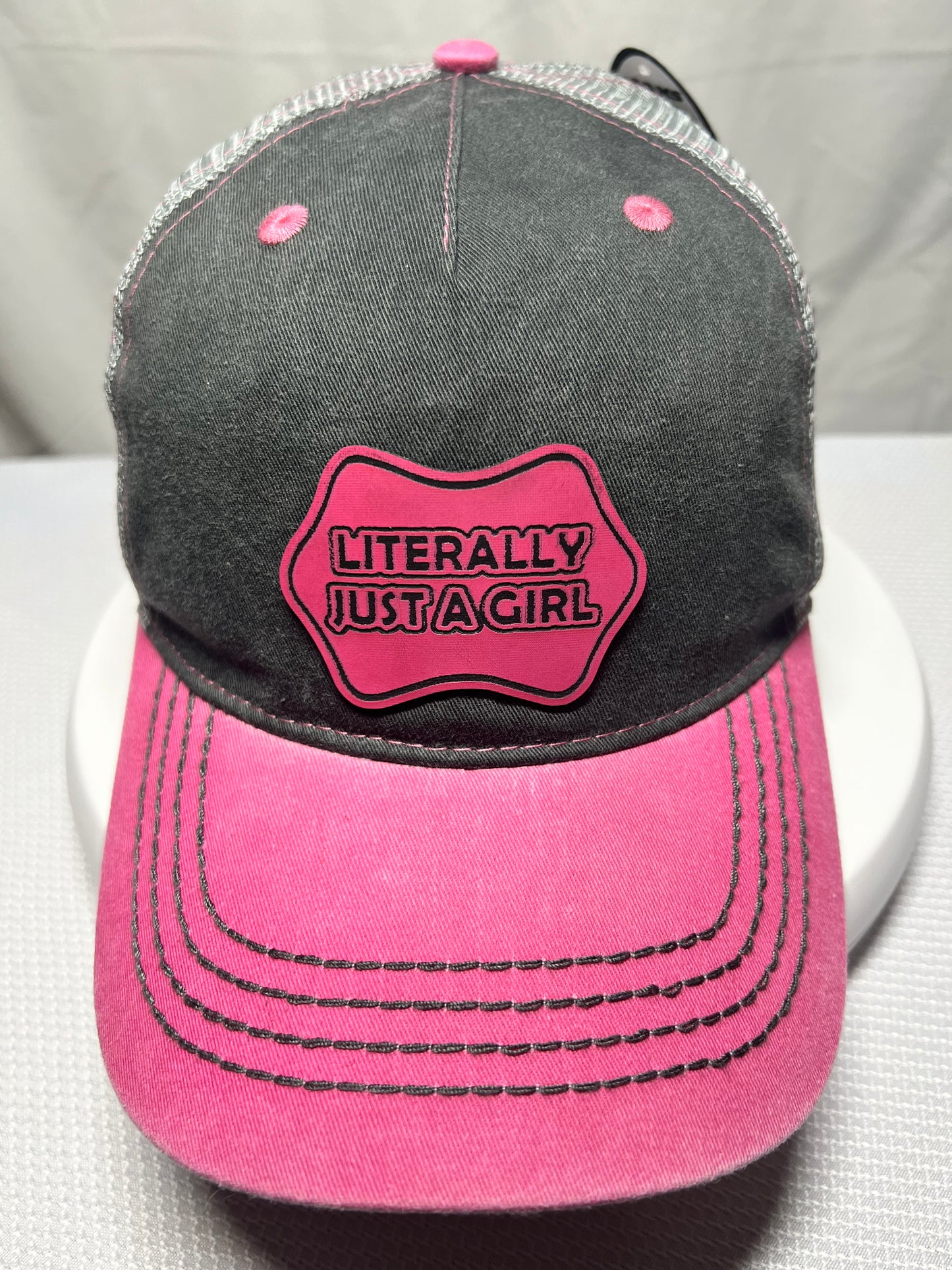 Just a Girl Leather Patch Hat