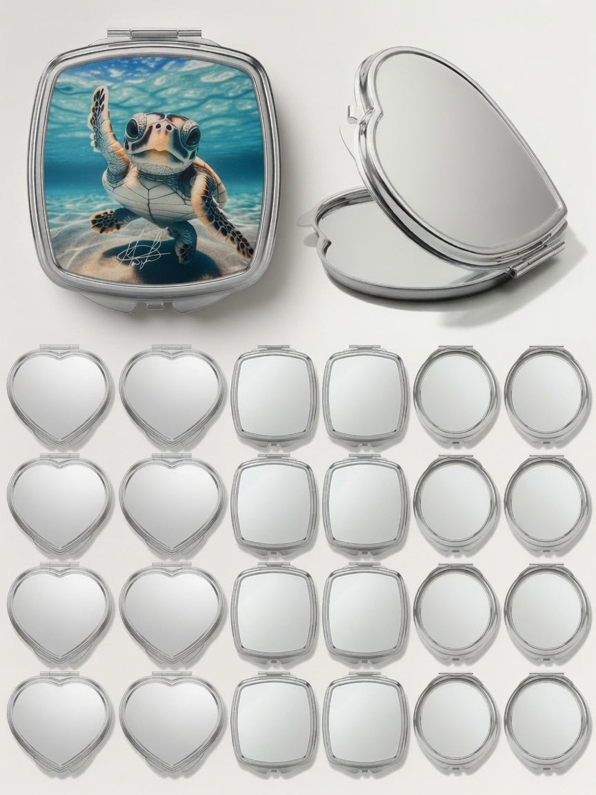 Waving Sea Turtle Compact Mirror