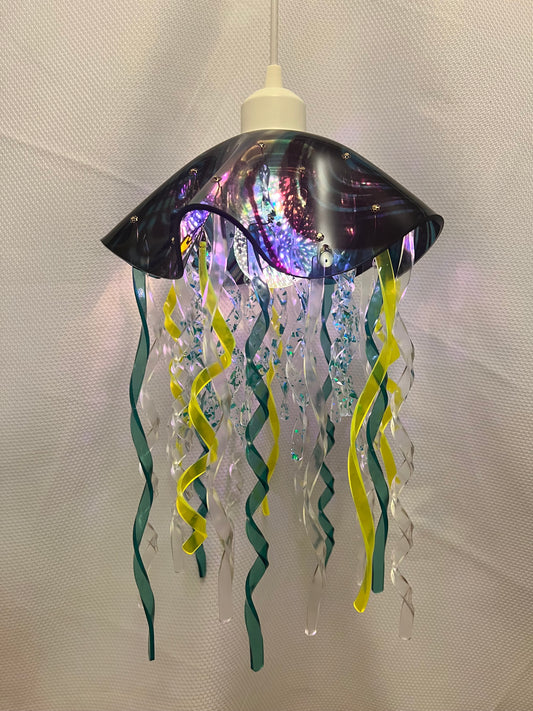 Green Swirl Jellyfish Lamp