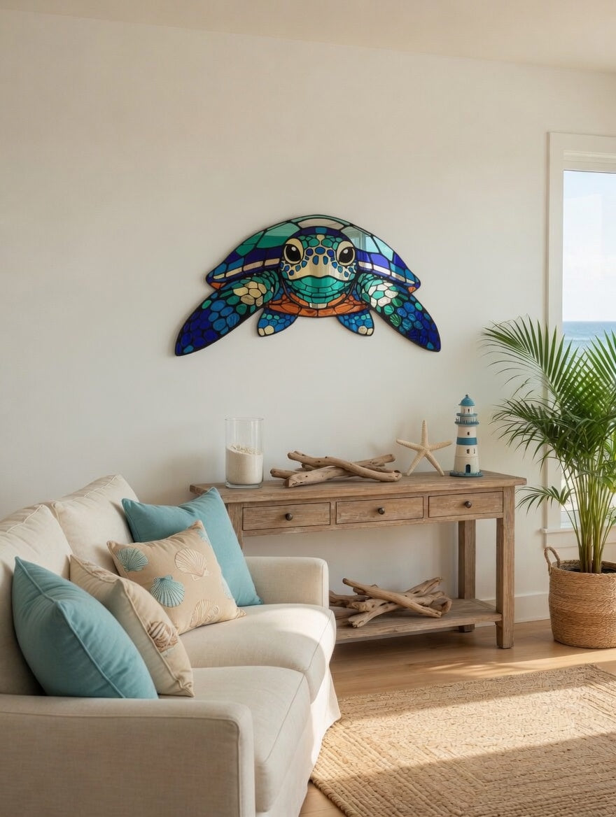 26”x12” Sea Turtle Mirrored Acrylic