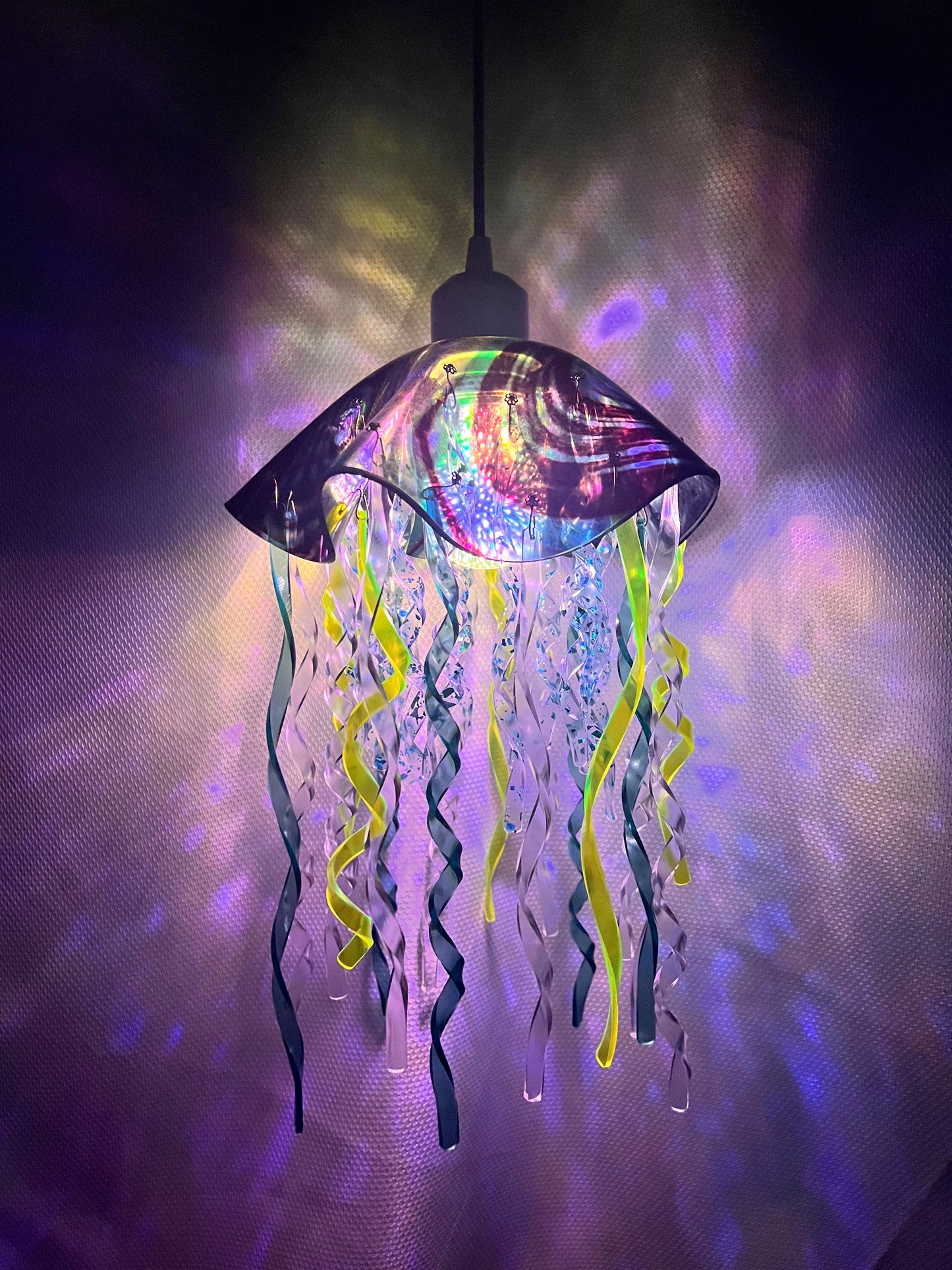 Green Swirl Jellyfish Lamp