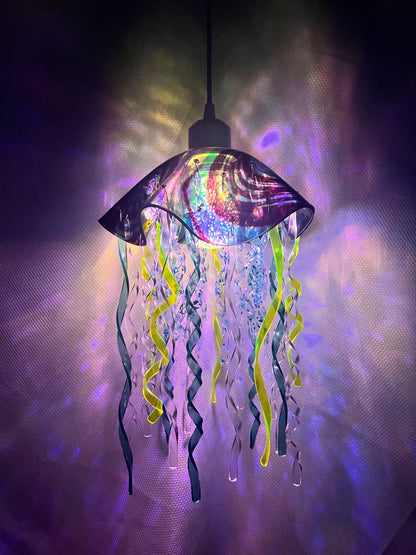 Green Swirl Jellyfish Lamp