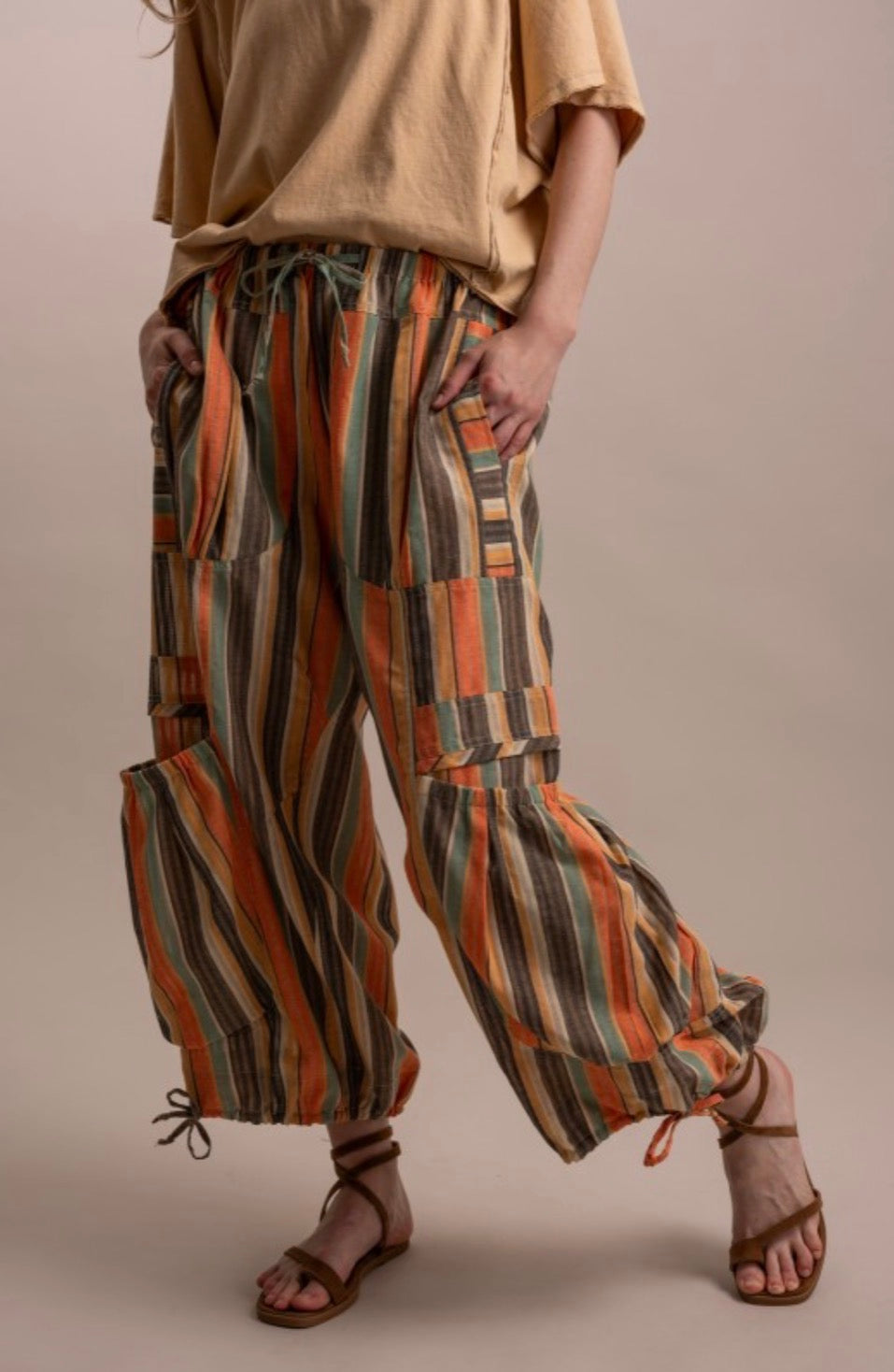 Sun-Kissed Boho Striped Pants