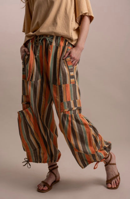 Sun-Kissed Boho Striped Pants