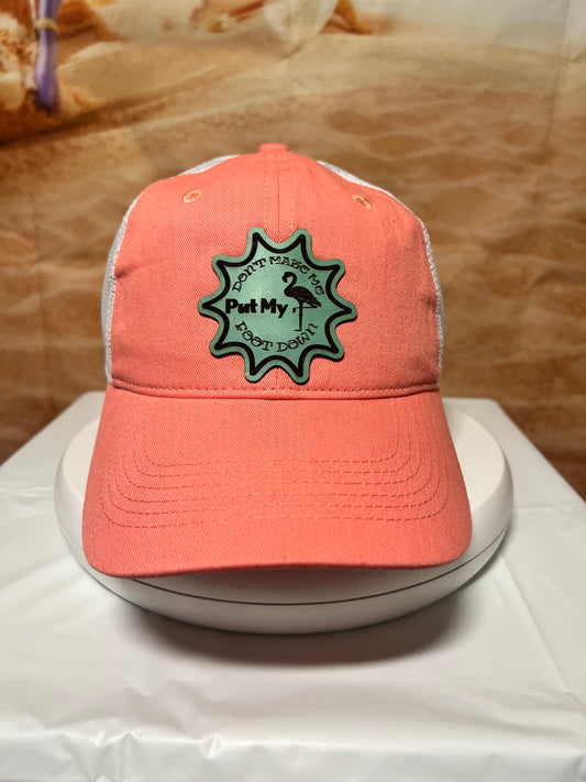 Flamingo Star Leather Patch Hat