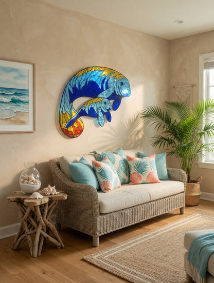 46”x28” Manatee Mirrored Acrylic