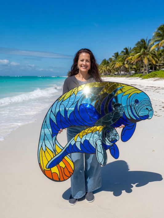 46”x28” Manatee Mirrored Acrylic