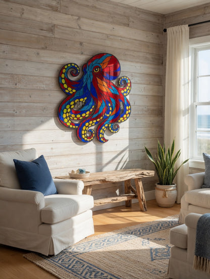 36”x33” Octopus Mirrored Acrylic