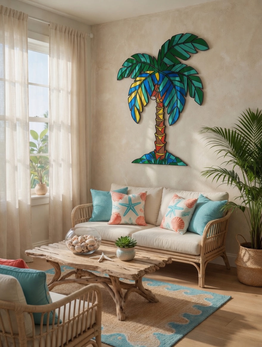 43”x35” Palm Tree Mirrored Acrylic