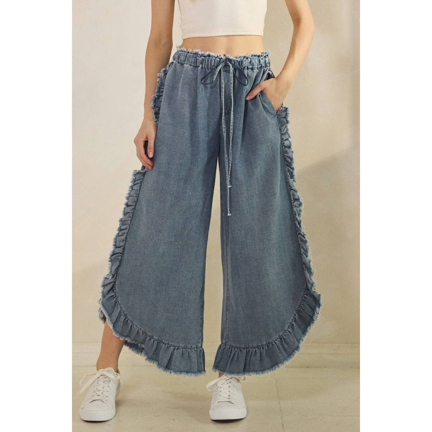 Sandy Shore Ruffle Pants