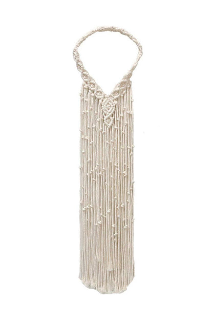 Braided Fringe Statement Necklace: C / One Size