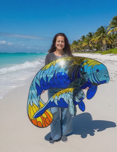 46”x28” Manatee Mirrored Acrylic