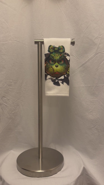 Mrs. Green Christmas hand towel