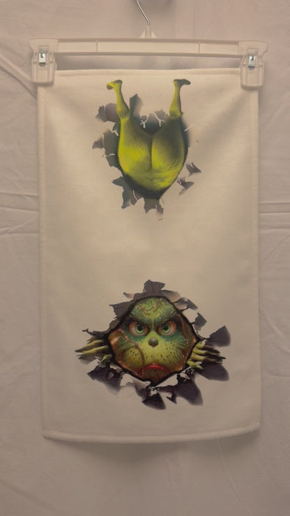 Mr. Green Christmas hand towel