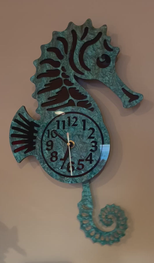 Seahorse Acrylic Clock