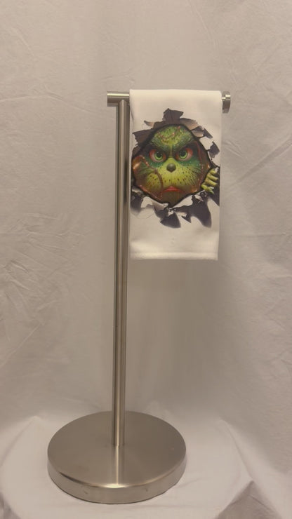 Mr. Green Christmas hand towel