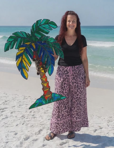 43”x35” Palm Tree Mirrored Acrylic
