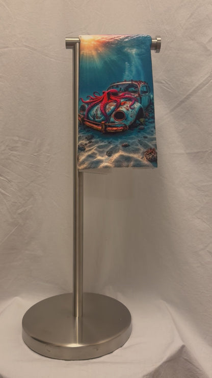 Octopus car Hand towel