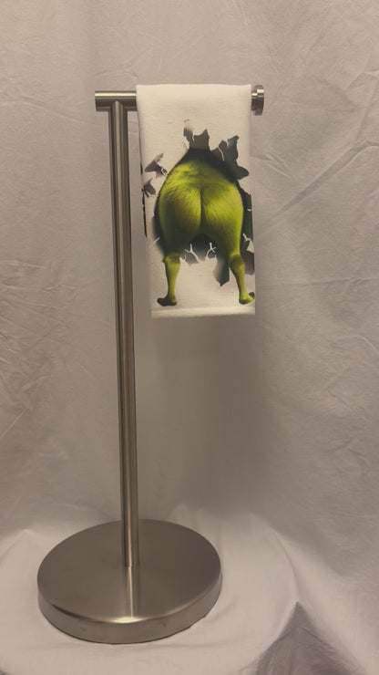 Mr. Green Christmas hand towel