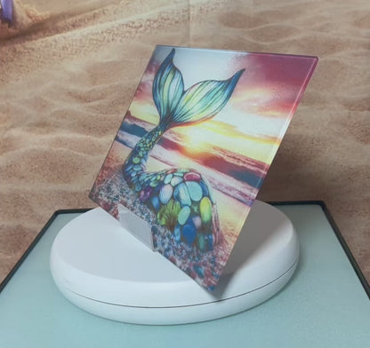 Mermaid Tail Glass Counter Saver