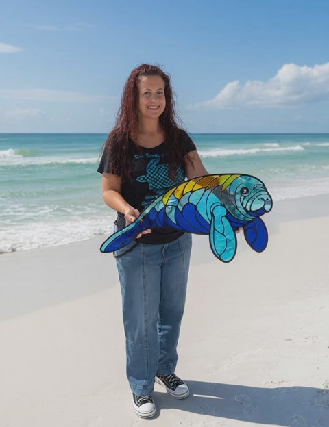 26”x13” Manatee Mirrored Acrylic