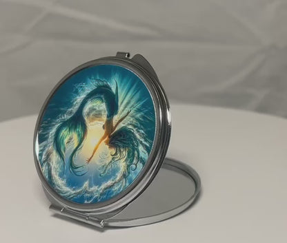 Swimming Mermaid Compact Mirror