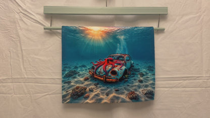 Octopus car Hand towel