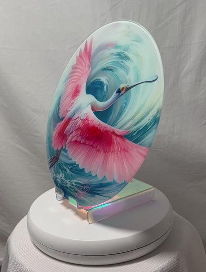 Roseate Spoonbill Glass Counter Saver