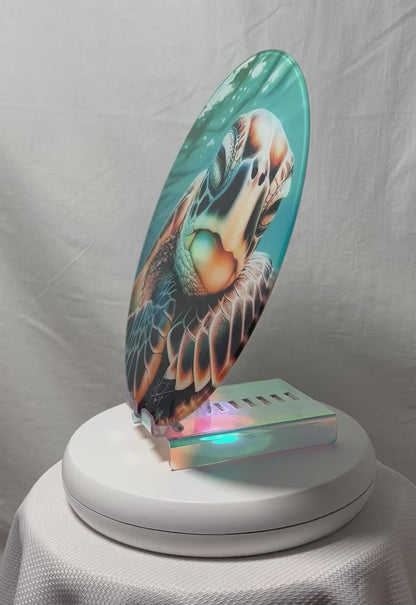 Sleeping Sea Turtle Glass Counter Saver