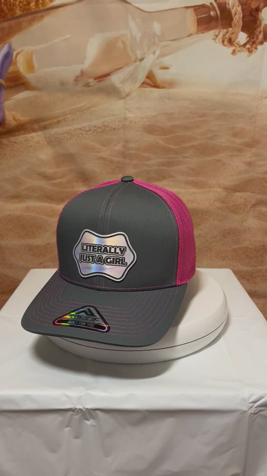 Just a Girl Leather Patch Hat