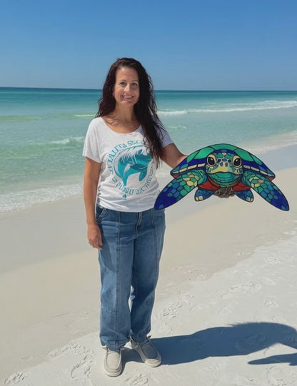 26”x12” Sea Turtle Mirrored Acrylic