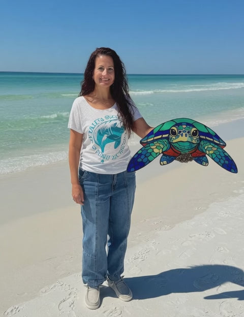 26”x12” Sea Turtle Mirrored Acrylic