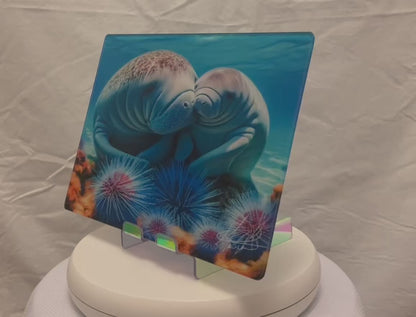 Mother Manatee Glass Counter Saver