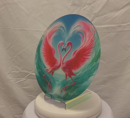 Flamingo Love Glass Counter Saver