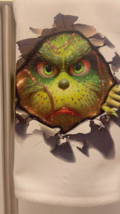 Mr. Green Christmas hand towel