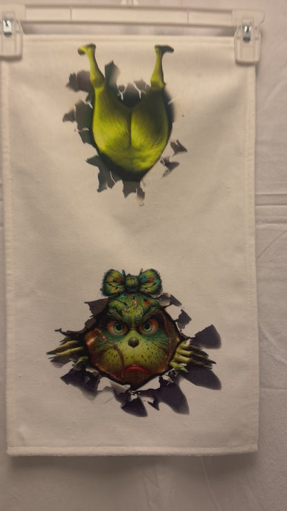 Mrs. Green Christmas hand towel