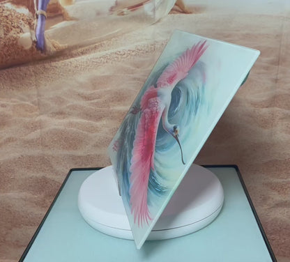 Roseate Spoonbill Glass Counter Saver